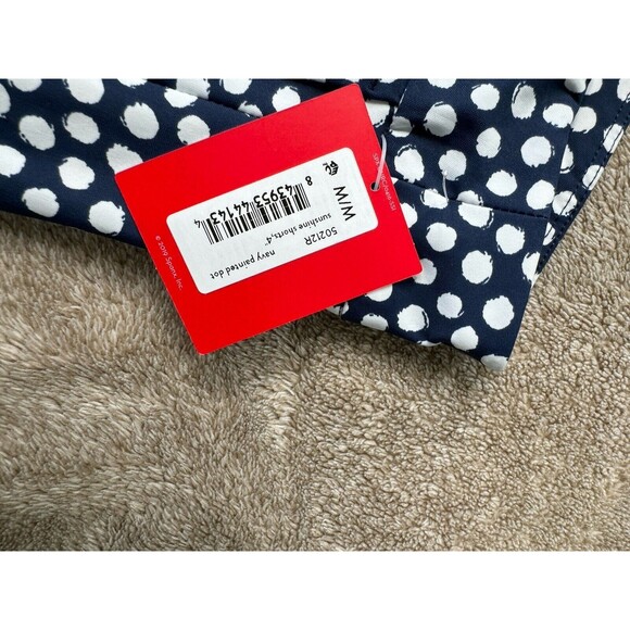 SPANX Women Navy Pantited Dot Sunshine 4" Shorts Size M,NEW - Picture 11 of 15